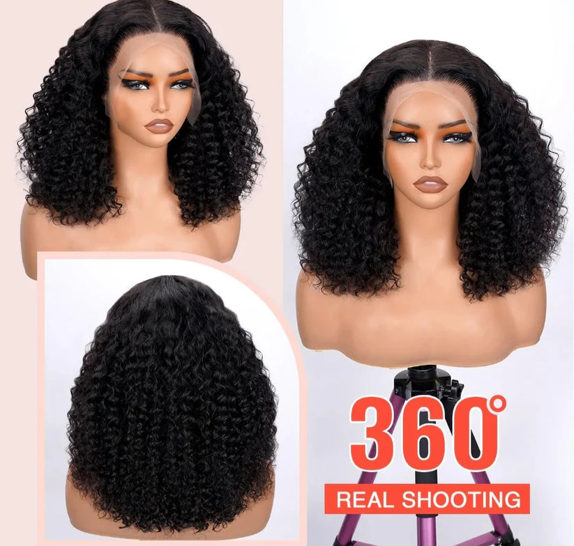 5*5 glueless curly wig human hair