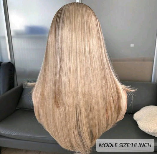 Blonde Ombre Lace Front Wig(human blend)