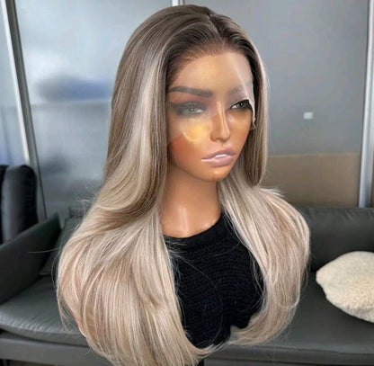 Blonde Ombre Lace Front Wig(human blend)