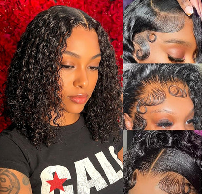 5*5 glueless curly wig human hair