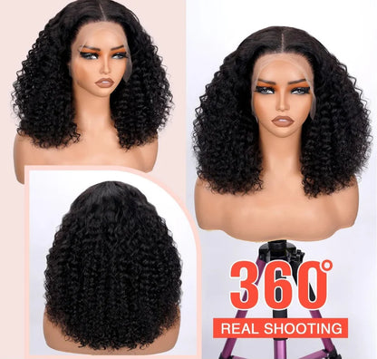5*5 glueless curly wig human hair